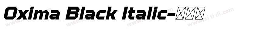 Oxima Black Italic字体转换